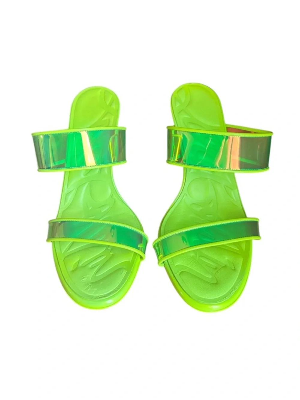 Christian Louboutin Just Loubi PVC 85mm mule heels RETAIL 745